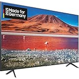 Samsung Crystal UHD 4K TV 43 Zoll (GU43AU7179UXZG, Deutsches Modell), HDR, Q-Symphony, rahmenloses Design, Smart TV [2021]