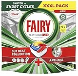 Fairy Platinum PLUS - Spülmaschinentabs All-In-One 93 Kapseln Zitrone Geschirrspültabs, Geschirrspülmittel Tabs in Sparpack