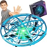 Atlasonix UFO Mini-Handdrohne für Kinder – Drohne Heimspiel, handgesteuerte Drohne, Bewegungsmelder, fliegendes Spielzeug für drinnen Spielen – Kinder-Drohne für Jungen und Mädchen – Blau