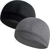 FonVan 2 Stück Fahrradmütze, UV-Schutz Wandermütze, Totenkopf-Mützen, Sportmütze, Unterziehmütze Unterhelm Fahrrad Mütze, Sommer Mützen das Verschwitzen der Helminnenseite