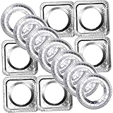 Tofficu 20 Stück Gasherd ölbeständige Matte gaskocher zubehör Gas Herd Zubehör Abdeckung Gasherd Zinn Brennerschutz für Gasherde Gasbrennerauskleidung Material Aluminiumfolie Silver