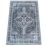 dainslef 12,7 x 17,8 cm große Teppiche, waschbar, Wohnzimmer, weicher Retro-Teppich für Schlafzimmer, floraler Orientteppich