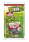 COMPO BIO Rasendünger Unkraut & Moos Stopp - verhindert Ansiedlung von Moos und Unkräutern - 100% natürliche Inhaltsstoffe - 5,5 kg für 110m²