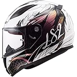 LS2 Helmets Integralhelm Rapid II Boho Weiß Schwarz und Rosa mit Zulassung 22.06 (XS)