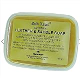 Gold Label Sattelseife – Harte Glycerinseife – ideal zur Reinigung von Sätteln, Handtaschen, Polstern, Schuhen und allen Echtlederprodukten (250 g)