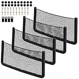 Omtofo 4 Stück Kofferraum Netztasche, 42 * 21cm Auto Aufbewahrungsnetz, Multifuntionales Autositz Ablagenetz, Gepäcknetz Ablagenetz für Wohnmobil, Wohnwagen, LKW, Boote, Lieferwagen