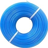 Tunejoy Mähfaden Trimmerschnur Rasentrimmerspulen 1,6 mm Fadendurchmesser für Rasentrimmer 100m Blau