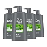 Dove Men+Care 2-in-1 Shampoo and Conditioner Nourishes and Invigorates Fresh and Clean Helps Strengthen Hair 25.4 oz, Pack of 4