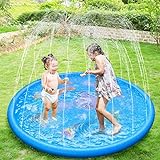 KAHEIGN Splash Pad 170cm Sprinkler Wasser Spielmatte, Wasserspielzeug Kinder Spielzeug für Draußen Outdoor Garten, Sprinklerauflage Sommer Spielzeug für Kinder ab 2 3 Jahren und Haustiere