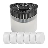 WENKO Entfeuchter Prisma Set, Luftentfeuchter mit 6 x 500 g Granulat-Block zum Nachfüllen, 15 x 13 15 cm, Transparent/Anthrazit