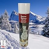 Spraydose Künstlicher Schnee, 300 ml, für Dekorationen aus Glas, Holz, Papier, Eisen und alle Ihre Zusammensetzungen