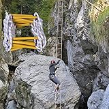 Notfallleiter mit Karabinern, feuerbeständig, rutschfest, 10 m