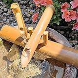 Solarbetriebener Holzbrunnen für den Außenbereich mit Pumpe - Freistehendes Terrassenwasserspiel 6W Solarpanel Wasserfilter & 2m Rohr für Vatertag & Geburtstag