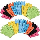 Duufin 14 Paare Body Scrubbing Handschuh 7 Farben Peeling-handschuhe Entfernen Abgestorbene Hautschüppchen für Erwachsene und Teenager