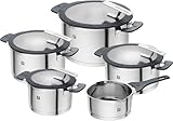 Zwilling 1009150 Simplify Kochtopfset 5-teilig, Schwarz/Silber