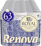 Renova Royal Toilettenpapier, 4-lagig, 63 Premium-Rollen, extra weiches Papier