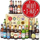 Merry X/Mas/Biere der Welt 24x / Geschenk Idee Weihnachten/Adventskalender 2024 2025 Bier Männer