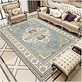 BODHIS Beheizter Flächenteppich, moderner Stil, beheizter Flächenteppich, Wohnzimmer, Schlafzimmer, beheizte Fußmatten mit Timer und Thermostat, elektrischer Heizteppich, Wohnz