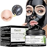 Charcoal Face Mask, Mitesser Maske, Peel off Maske, Bamboo Poren reinigen Anti Öl Kontrolle Reinigung Blackhead Maske,Peel Off Maske,200g