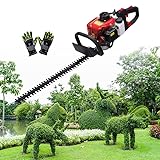 Gas-Heckenschere, 23,66 cc, 1600 W, 2600 U/min, selbstschärfende Klinge, Anti-Vibrationsgriff für dicke Büsche und große Höfe, kommerzielle Leistung