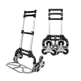 Dönges Treppensteiger Robuste Sackkarre mit maximaler Traglast von 75 kg | Sackkarre klappbar mit Expander Seil für sicheren Halt | Einfacher Transport auf Treppen und unebenen Flächen | Umzugshilfe