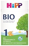 HiPP 1 Bio Anfangsmilch (4 x 600g), von Geburt an, mit milder Bio-Stärke, gut sättigend, in bester Bio-Qualität