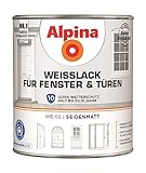 Alpina Weißlack für Fenster & Türen 2 Liter seidenmatt