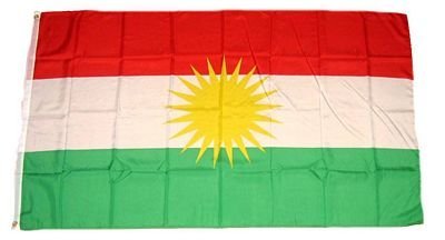 Kurdistan Flagge im Vergleich